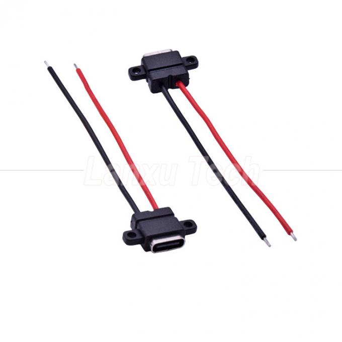 Водонепроницаемый USB Type C Solder Female Jack Socket Wire Cable для ноутбук-принтера 1