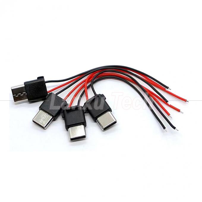 USB Type C 2 Pin Male Plug Connector Cable для телефонного энергобанка 0