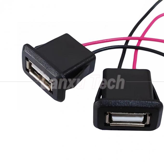 водонепроницаемый USB типа А женский разъем 2 пинного проволочного кабеля для светодиодных ламп игрушки 2