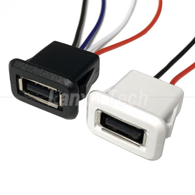 водонепроницаемый USB типа А женский разъем 2 пинного проволочного кабеля для светодиодных ламп игрушки 5
