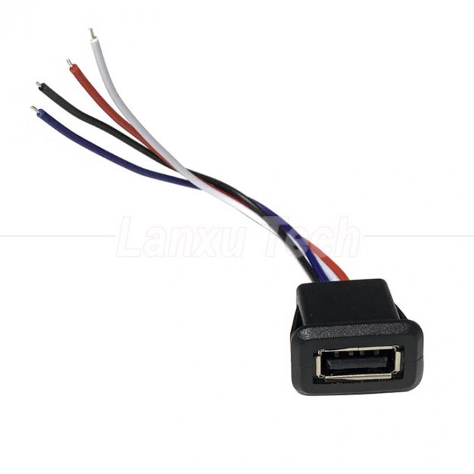 водонепроницаемый USB типа А женский разъем 2 пинного проволочного кабеля для светодиодных ламп игрушки 8