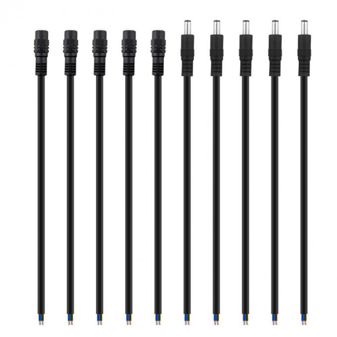 DC 2.1x5.5mm Мужчина Женщина соединитель сотового ствола для открытия DC Pigtail кабеля питания 1
