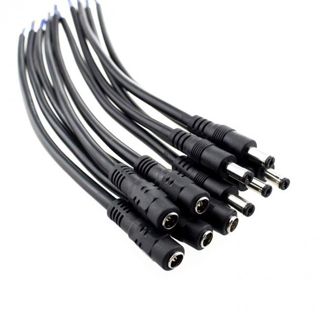 DC 2.1x5.5mm Мужчина Женщина соединитель сотового ствола для открытия DC Pigtail кабеля питания 5