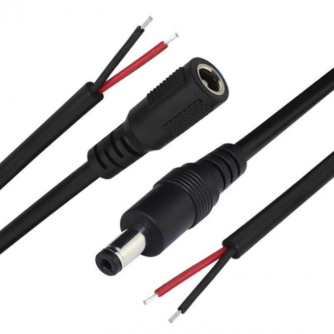 DC 2.1x5.5mm Мужчина Женщина соединитель сотового ствола для открытия DC Pigtail кабеля питания 6