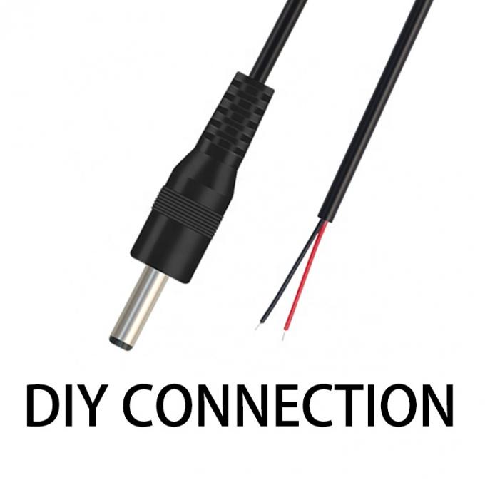 DC Barrel Jack Male 3,5x1,35 мм до снятого консервированного проволочного кабеля с голым концом 5