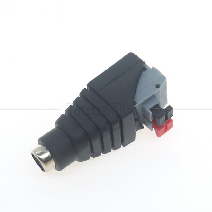 5V 12V безполейный кнопка нажатия DC 5.5*2.1mm Мужчина Женщина Баррель Джек до 2p проводов кабельного кабельного разъема для камеры светодиодного ленты 5