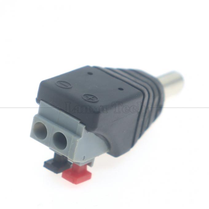 5V 12V безполейный кнопка нажатия DC 5.5*2.1mm Мужчина Женщина Баррель Джек до 2p проводов кабельного кабельного разъема для камеры светодиодного ленты 4