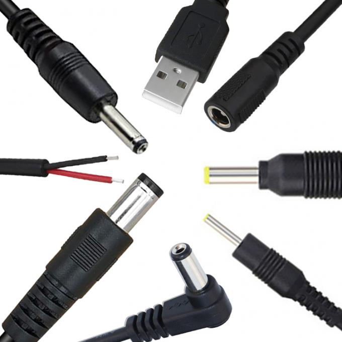 16AWG 18 20 22 24 26 28 AWG Мужчина-мужчина 5.5x2.1mm 5.5x2.5mm 3.5x1.35mm 12V постоянный контактный распределительный кабель для видеонаблюдения 1