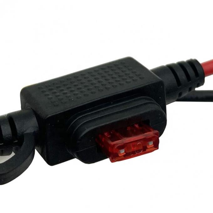 10A Фиузионный DC Jack 5.5x2.1mm к SAE Сцепление кабеля расширения питания для мотоциклов солнечных панелей зарядное устройство 3
