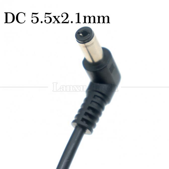 12V 24V Мужчина-мужчина DC угловой разъединитель jack 5.5 * 2.1 мм расширение питания провода 2