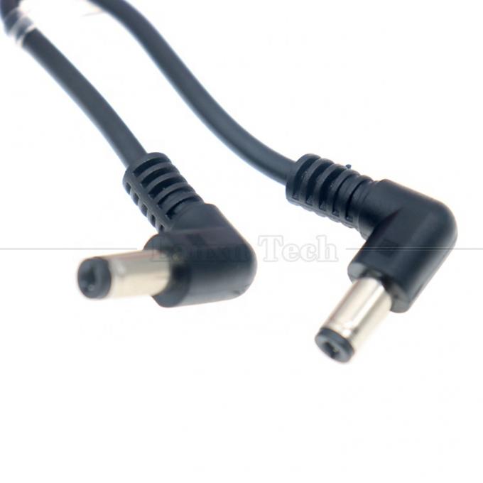 12V 24V Мужчина-мужчина DC угловой разъединитель jack 5.5 * 2.1 мм расширение питания провода 3