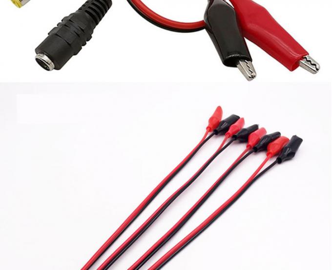 30cm DC 5.5x2.1mm Мужчина Женщина к двойным клипам аллигатора 3