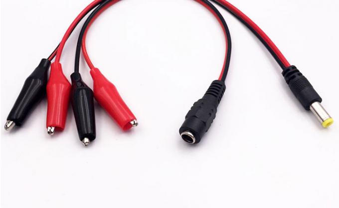 30cm DC 5.5x2.1mm Мужчина Женщина к двойным клипам аллигатора 6