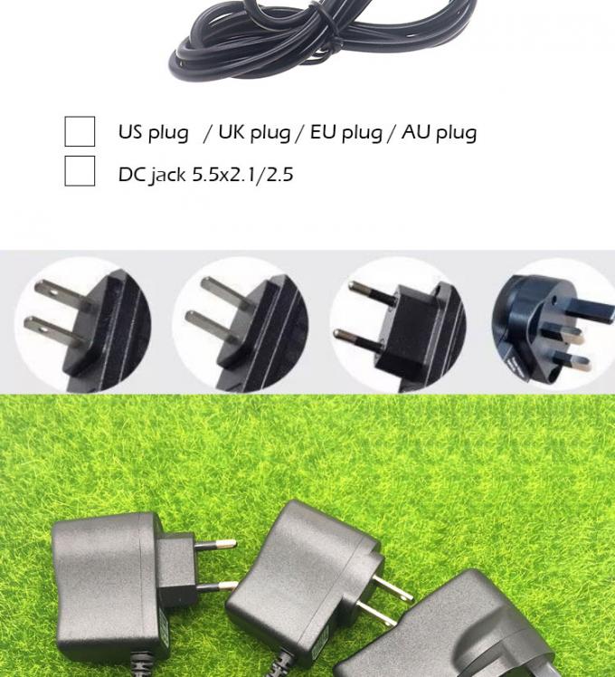 США ЕС Великобритания AU Включается AC на 5V 9V 12V DC 5.5x2.1mm 2.5 Jack адаптер питания 1