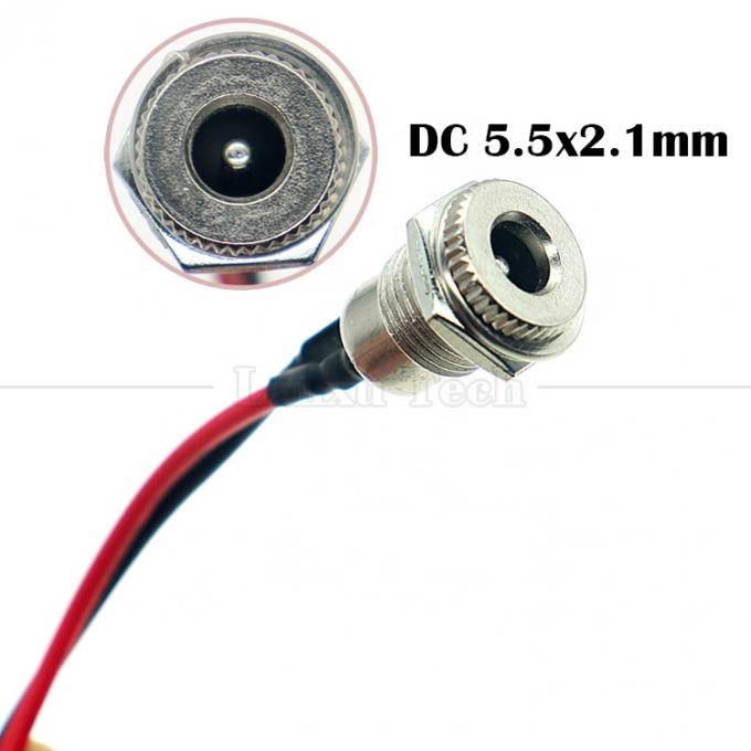 10 см 18AWG 5A панель монтаж DC 099 Женский розетка 5.5x2.1 мм 2.5 мм Металлический нитевой разъединитель для открытия конца кабеля 2