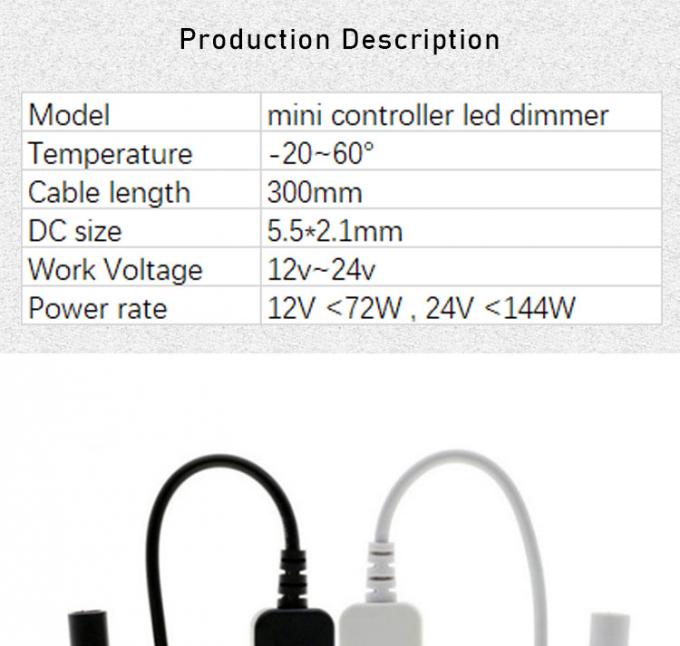 12v 24v сенсорный контроллер мужчина-женщина DC 5.5x2.1 мм включенный и выключенный Диммерный переключатель для светодиодных полос 0