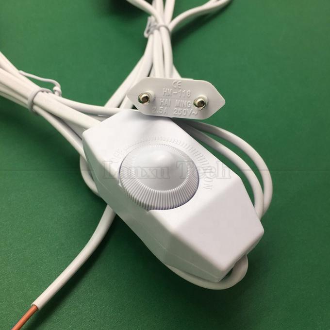 1.8m EU Plug ON OFF LED Dimmer Controller Adapter AC Power Extension Cable для настольной лампы 3