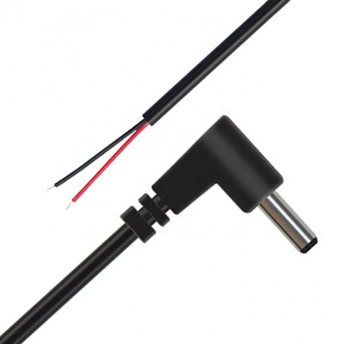 90 градусов правого угла DC Jack 5.5x2.1mm 5.5x2.5mm 1.35x3.5mm к открытому проводу конец кабель Pigtail 0