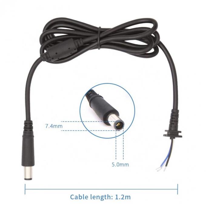 DC 7.4x5.0mm Мужской ствол Jack к голым концам Консервированные открытые свиные хвосты проволочный расширительный кабель для адаптера для ноутбука 0