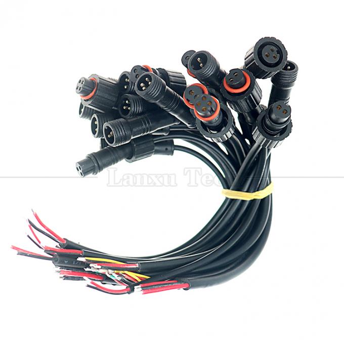 Настройка IP67 IP68 водонепроницаемая M12 2pin 3pin 4pin M12 DC для открытия обнаженных проводов Конечный кабель для светодиодного света 0