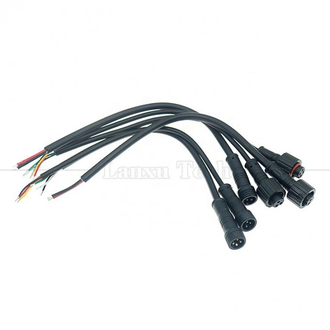 Настройка IP67 IP68 водонепроницаемая M12 2pin 3pin 4pin M12 DC для открытия обнаженных проводов Конечный кабель для светодиодного света 2