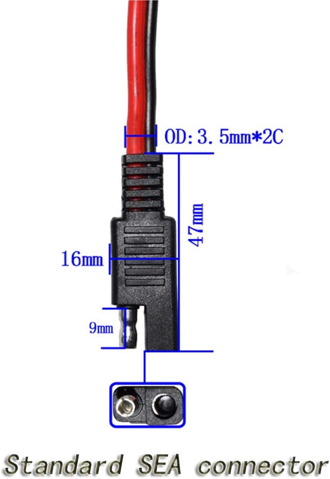 14AWG SAE DC Power Automotive Connector Cable Y Splitter 1 до 2 SAE расширительный кабель для RV Caravan Солнечные панели Заряд батареи 4