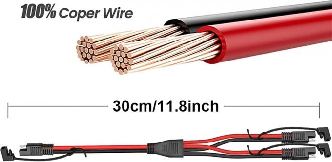 14AWG SAE DC Power Automotive Connector Cable Y Splitter 1 до 2 SAE расширительный кабель для RV Caravan Солнечные панели Заряд батареи 3
