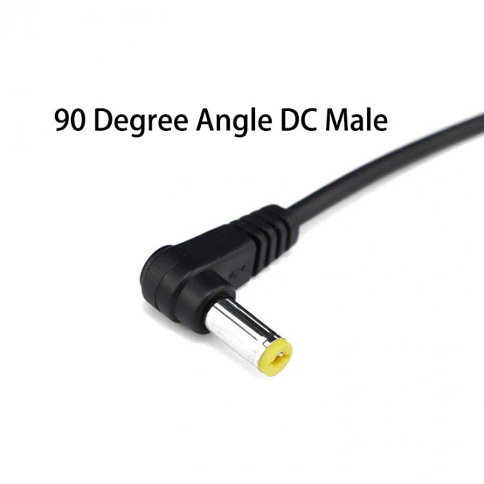 90 градусов Угол мужской DC 2.1x5.5 Баррель Джек для открытия снятый консервированный провод голый конечный кабель 2