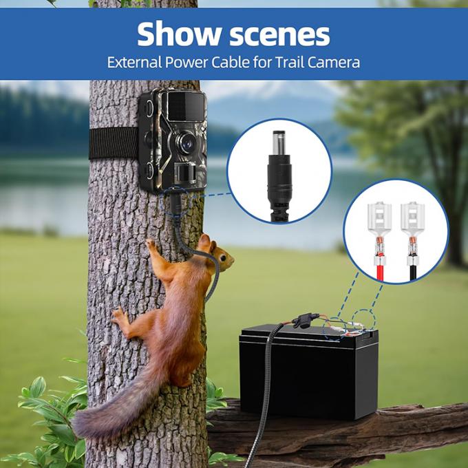 Противопожарная металлическая куртка DC 5.5x2.1mm 4.0x1.7mm до Spade Connector Power Extension Cable для камер следа 3
