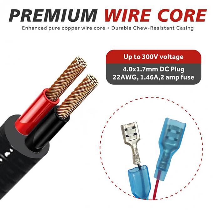 Противопожарная металлическая куртка DC 5.5x2.1mm 4.0x1.7mm до Spade Connector Power Extension Cable для камер следа 5
