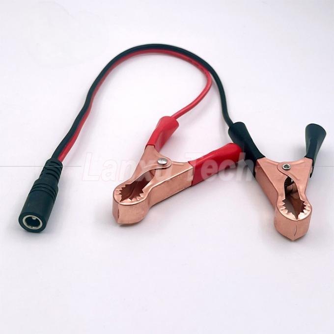 Мужчина Женщина DC Jack Plug 5.5x2.1mm к клипам аллигатора Автомобильный зарядное устройство Кабель питания 0
