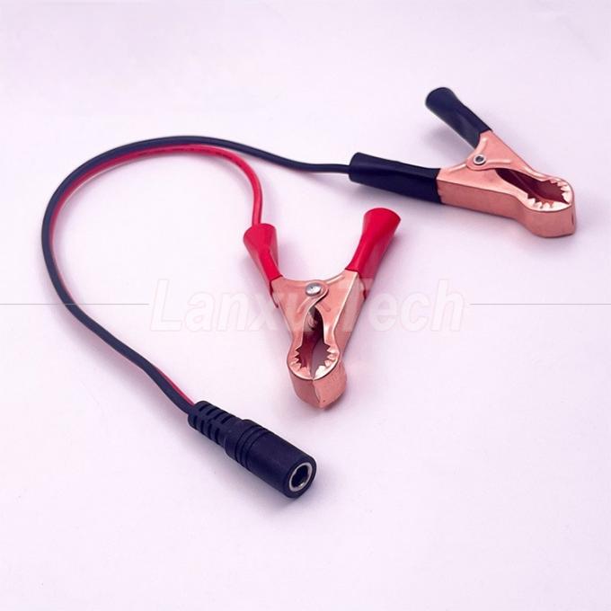 Мужчина Женщина DC Jack Plug 5.5x2.1mm к клипам аллигатора Автомобильный зарядное устройство Кабель питания 2