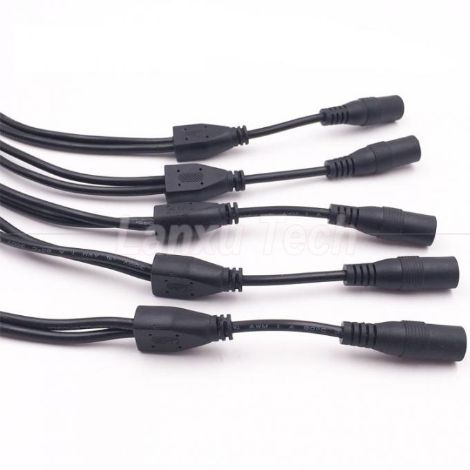 DC Мужчина Женщина 5.5x2.1mm Jack Splitter Расширение кабеля питания для светодиодного света CCTV Камера 2