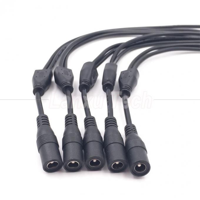 DC Мужчина Женщина 5.5x2.1mm Jack Splitter Расширение кабеля питания для светодиодного света CCTV Камера 4