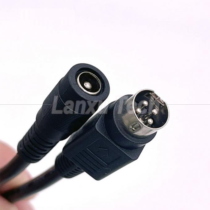 4 штифта Mini DIN в DC Jack женский 5.5x2.1 мм кабель расширения питания для камеры DVD телевизора ПК штрих-код принтер 3