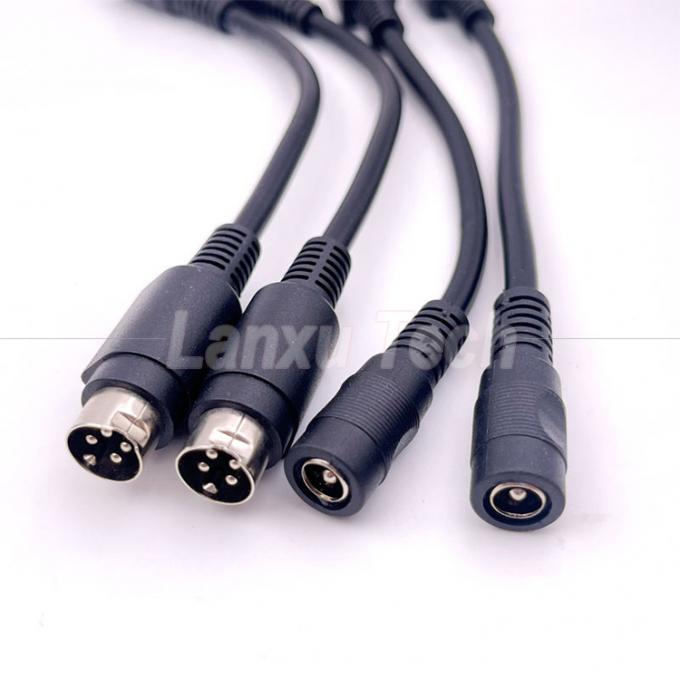 4 штифта Mini DIN в DC Jack женский 5.5x2.1 мм кабель расширения питания для камеры DVD телевизора ПК штрих-код принтер 5