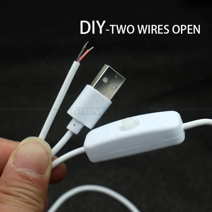 DIY 1m Управляющий отключается отключается Открытый провода USB кабель переключателя для светодиодной световой лампы 1