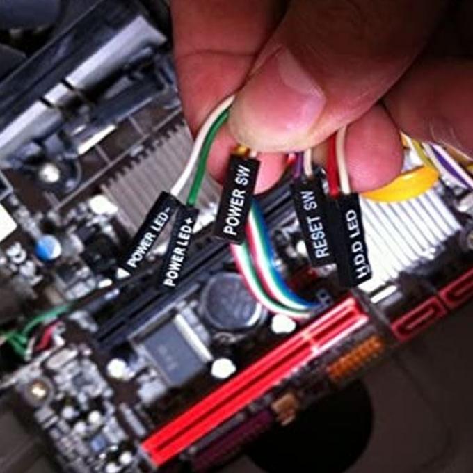 PC Case Компьютерная материнская плата HDD Reset ATX переключатель включения и выключения Кабель питания с светодиодом 0