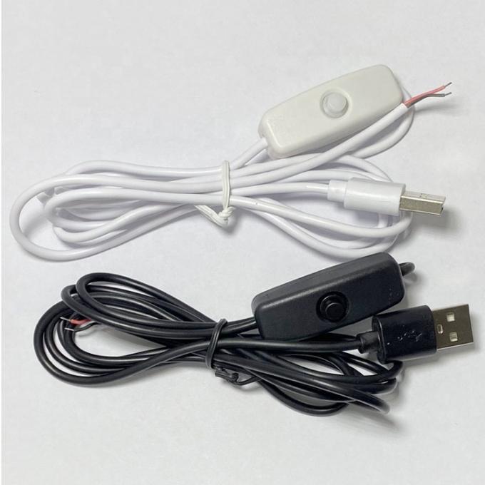 1 м Белый черный светодиодный лента Сила включена и отключена кнопка USB Type A кабель расширения коммутатора 4
