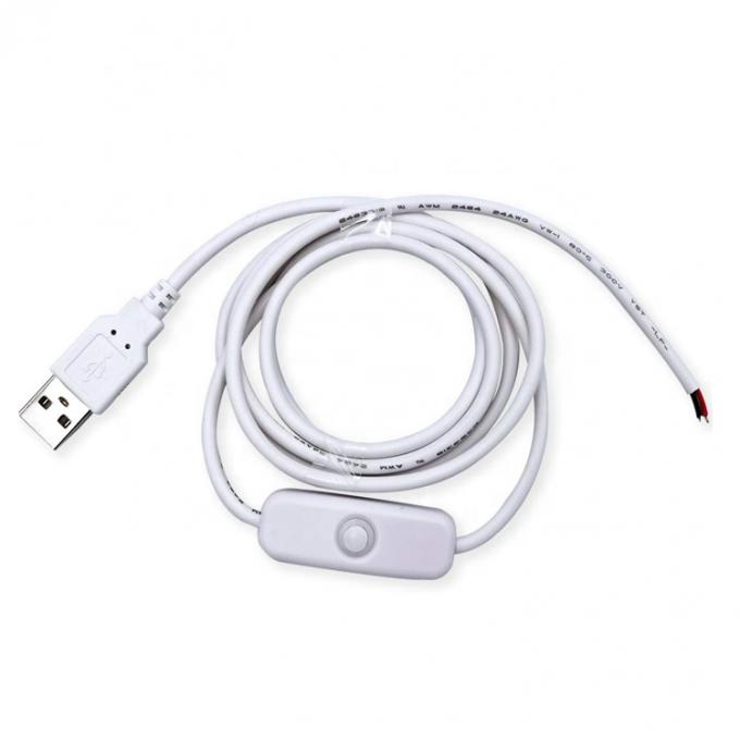 1 м Белый черный светодиодный лента Сила включена и отключена кнопка USB Type A кабель расширения коммутатора 3