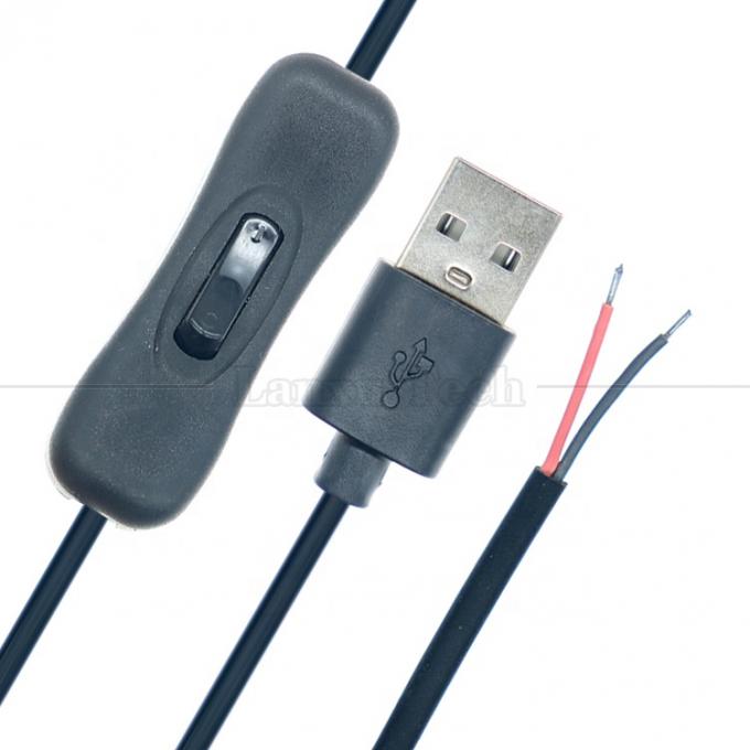 Включается 1M USB мужской для открытия консервированный обнаженный кабель зарядного устройства с 304 кнопкой переключения 2