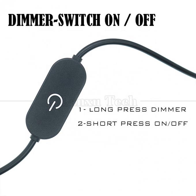 5v Stepless Up Down Touch Controller Dimmer 1m Мужчина на женщину USB включенный и выключенный кабель переключателя для светодиодной лампы 1