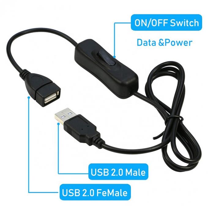 Электричество включено и отключено зарядка данных USB-кабель для компьютера с светодиодными лампами 1
