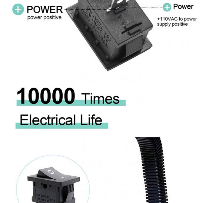 AC 6A/250V 10A/125V Черный 2-принт Положение Включите В Включите Включите электрический переключатель лодки 5