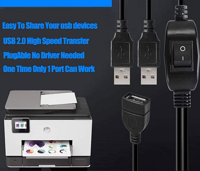 1 Женщина на 2 Двойной мужчина USB Y Splitter принтер совместный кабель переключателя для принтера сканера динамика Клавиатурная мышь 8