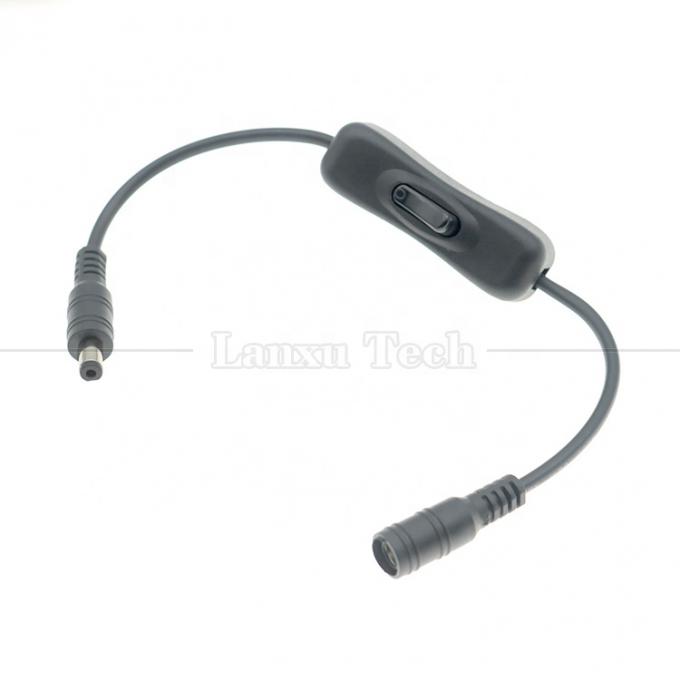 12V 24V мужчина к женщине 5.5x2.1mm DC Джек на выключенный 304 кабель переключателя для светодиодного лампы 1