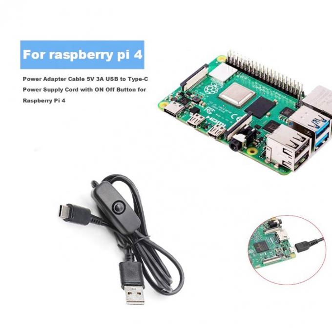 1m 5V 3A USB Type C кабель с переключателем ОТ для Raspberry Pi 2