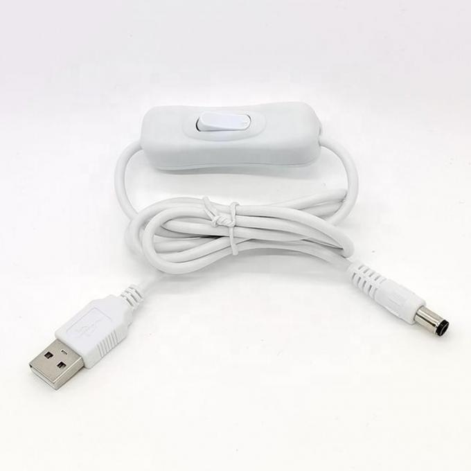 1 м 5 В USB на DC 5.5x2.1 мм кабель расширения зарядного устройства с переключателем ON OFF для LED 5