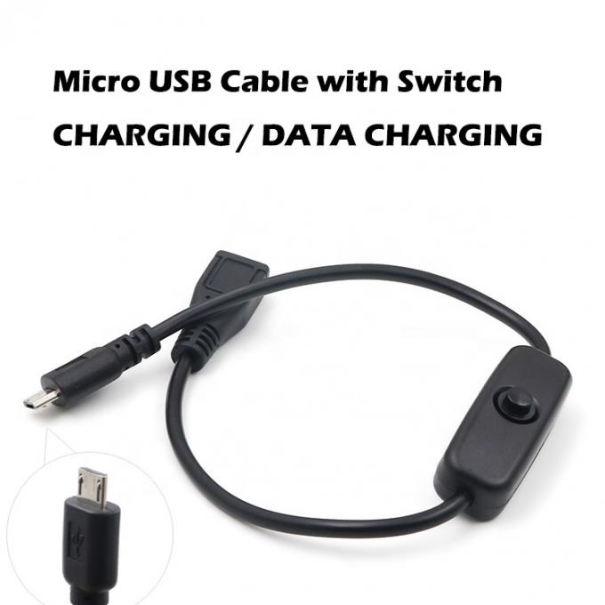 Зарядка мужского на женского пола с помощью микро-USB-кабеля с переключателем 3
