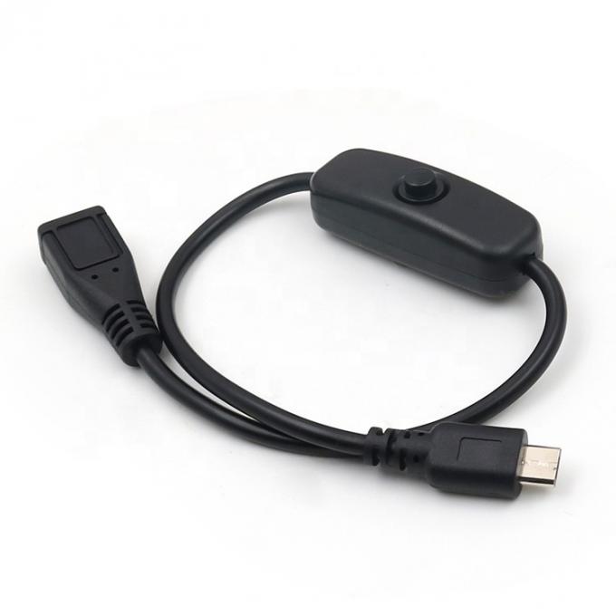 Зарядка мужского на женского пола с помощью микро-USB-кабеля с переключателем 5